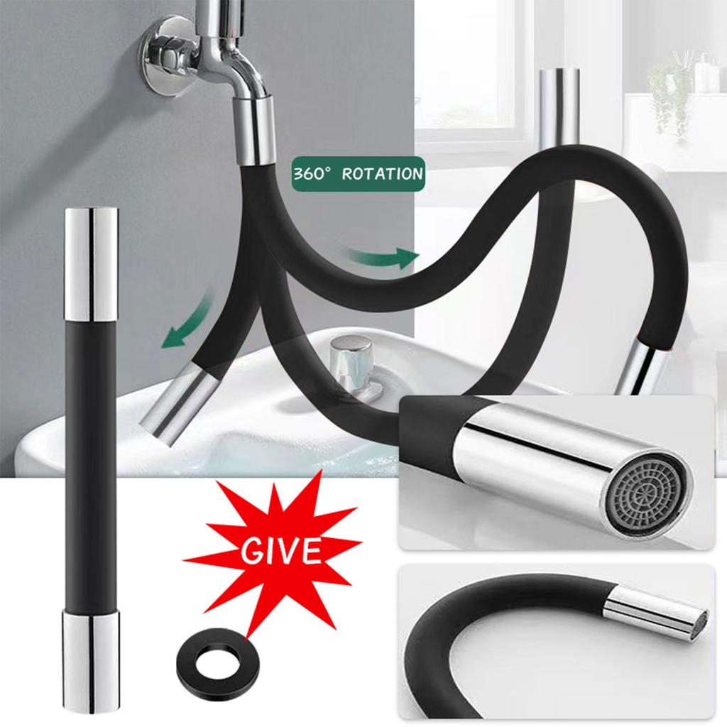 Flexibler Wasserhahn-Verlängerer für den Haushalt, universelles Verlängerungsrohr, 360° gebogener Wasserhahn-Verlängerer