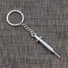 Fashion Keychain 62x6mm Doctor Syringe Pendants DIY Men Jewelry Car Key Chain Ring Holder Souvenir For Gift