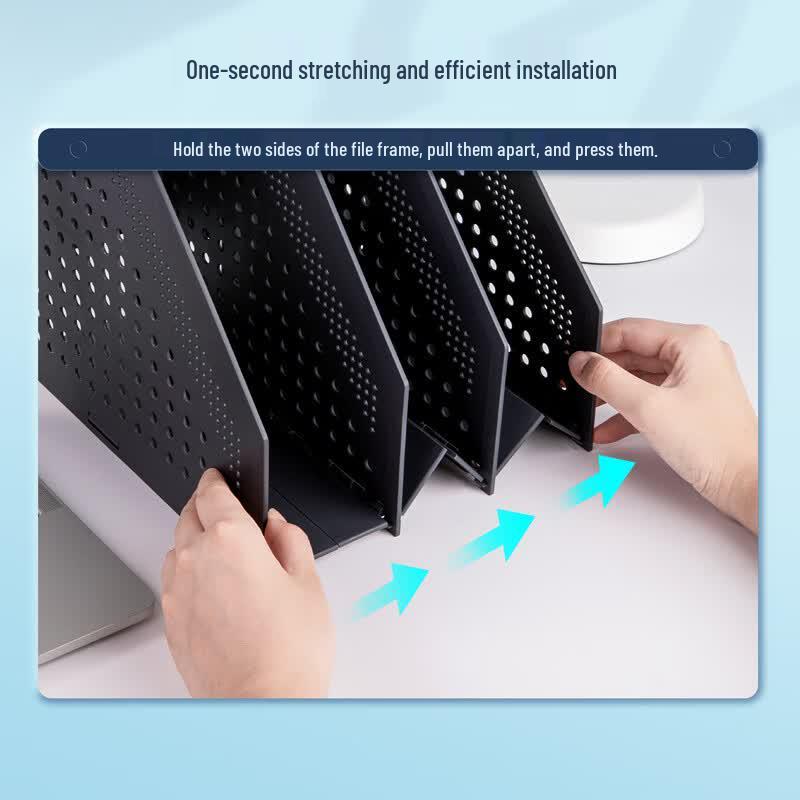 Deli Foldable 3-Tier Desk File Organizer