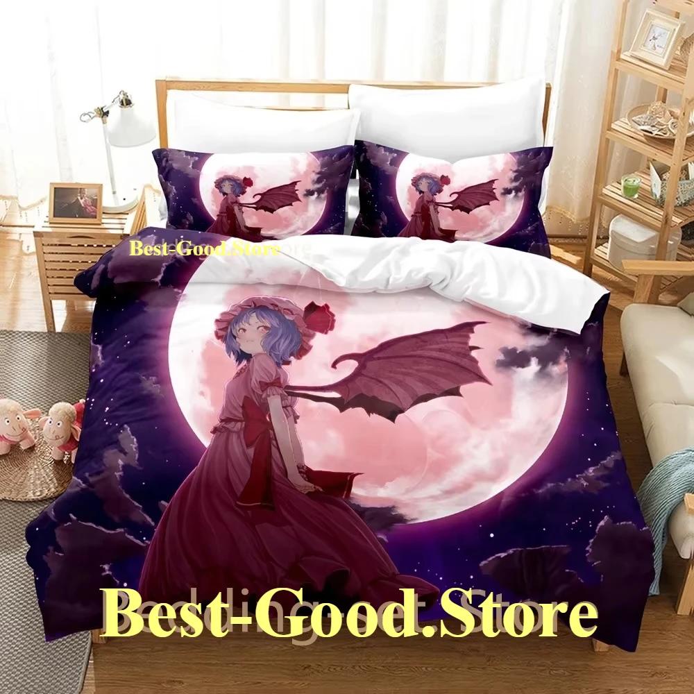 Eirin Yagokoro Bedding Set Single Twin Full Queen King Size Bed Set Adult Kid Bedroom Duvetcover Sets 3D Anime Bed Sheet Set