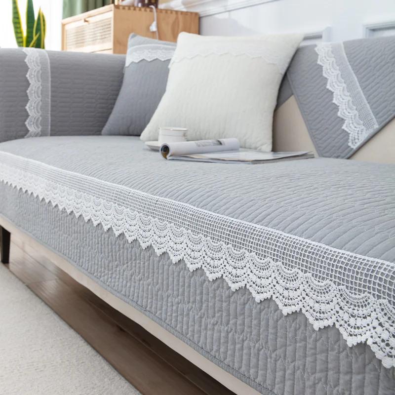 

Универсальный чехол для дивана на четыре сезона, диван-полотенце для гостиной, однотонная утолщенная нескользящая подушка, хлопковый коврик для дивана, домашний декор 70x70cm 1pcs