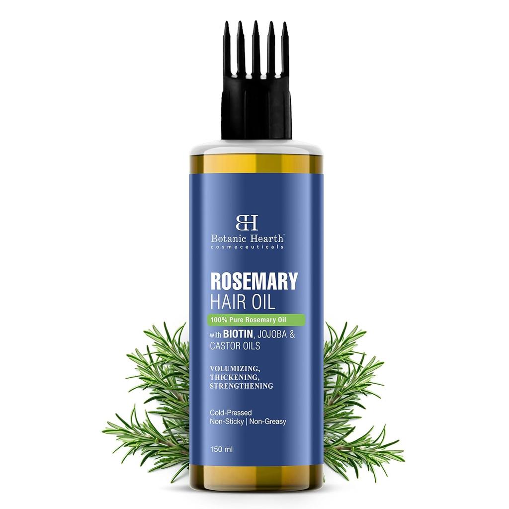 Botanic Hearth 100% Pure Rosemary Oil for Hair Growth, 150ml X Pack of 2