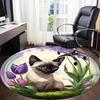 1pc Cat Bubble Office Round Rug, Carpet for Office, Gaming, Lightweight Round Floor Mat yy260208085