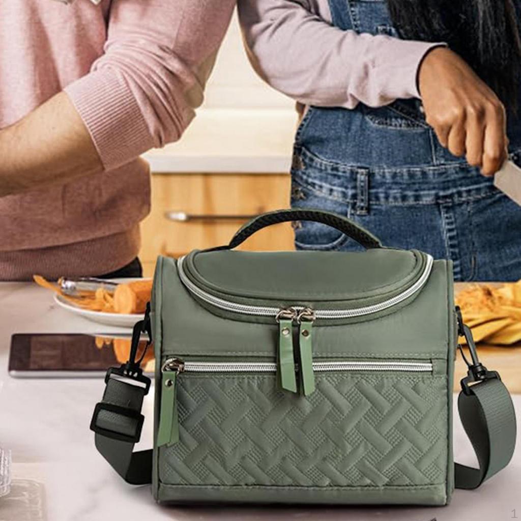 For Women ,Tote Bag, Large, Leakproof, Polyester Reusable Insulated Meal Box Case Office Travel
