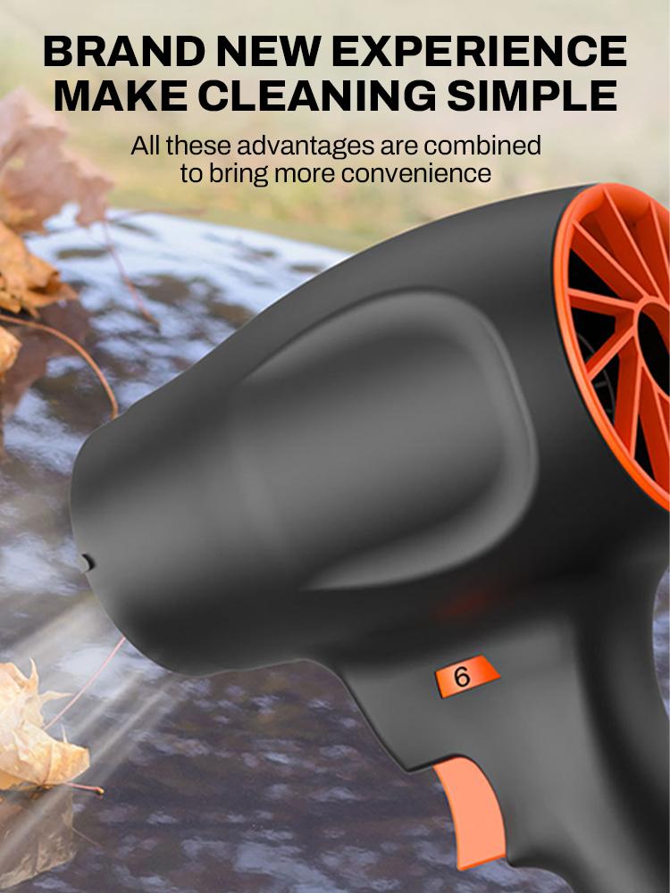 80MM Turbo Fan Violent Air Gun 500g Thrust Stepless Speed High Power Turbofan Leaf Blower Handheld Jet Fan With Battery