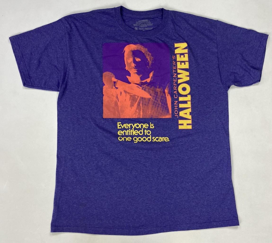 John Carpenter s Halloween Graphic T-shirt Men Large Purple Short Sleeve M
