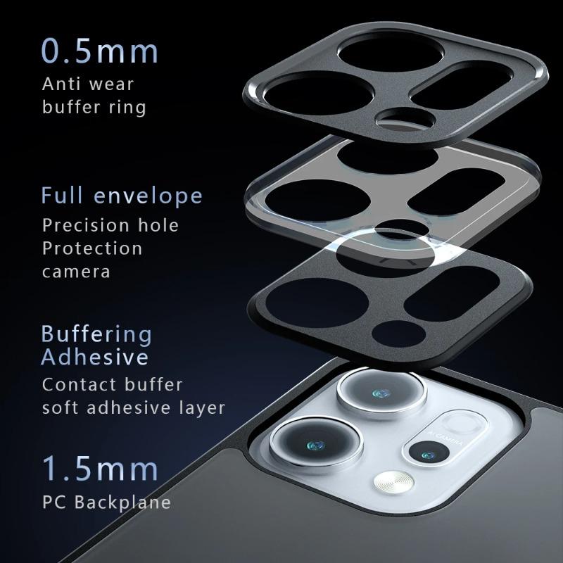 For OPPO Find X9 Matte Acrylic Bumper Case for OPPO Find X9 Pro X 9 Shockproof Transparent Hard PC+tpu Edge Back Cover