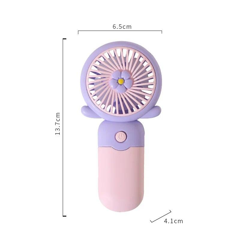 1pc Daisy Flower Small Fan Household Outdoor Pocket Compact Fan Handheld Mini Portable USB Charging Handheld Mini Fan