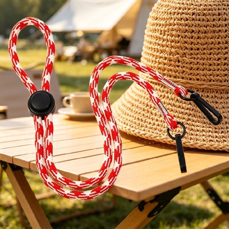 Bucket Hat Retention Cord Braided Chin Strap with Adjustable Cord Lock Double End Clip for DIY Hat Repair, Travel, and Fishing Use