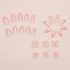 Short Almond Christmas False Nail with Bowknot Designs French Tips Press On Nail Artificial Nail for Women 24 Pcs