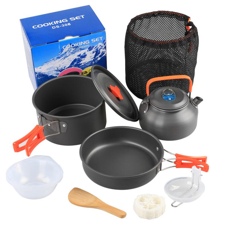 Outdoor Camping Pot and Teapot Set