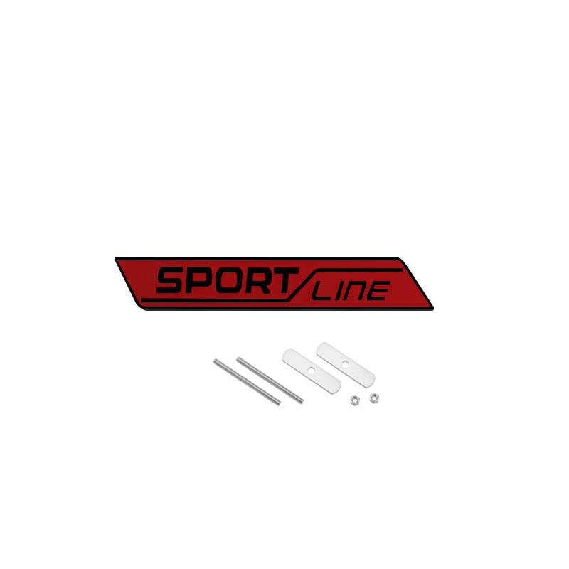 JBIW9 Metal Sport Line Grille Sticker Car Rear Trunk Body Emblem Badge for Skoda Yeti Octavia Superb Fabia Kamiq Karoq Kodiaq Rapid