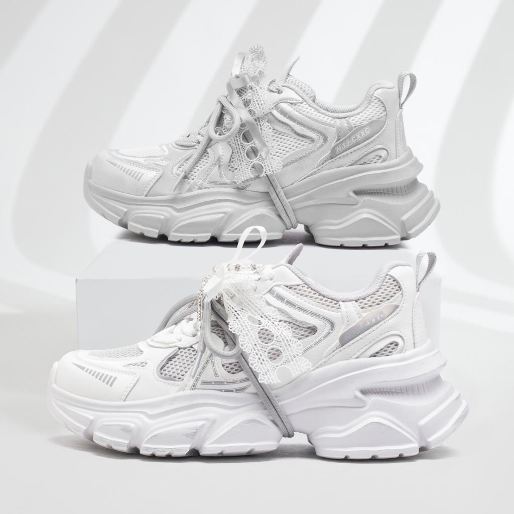 Strictly selected platform dad shoes 2025 shoes women's versatile breathable sports shoes summer height increase casual shoes