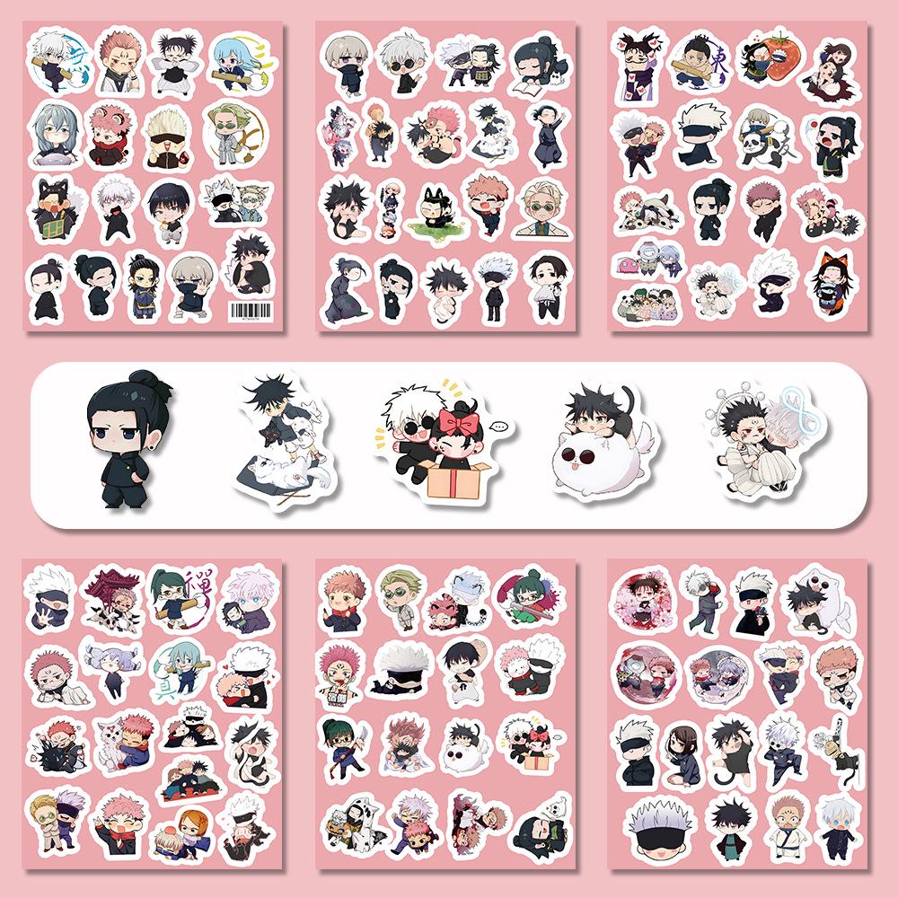 Set of 309 Jujutsu Kaisen Stickers Featuring Popular Characters: Gojo Satoru & Itadori Yuji for Your Diary.