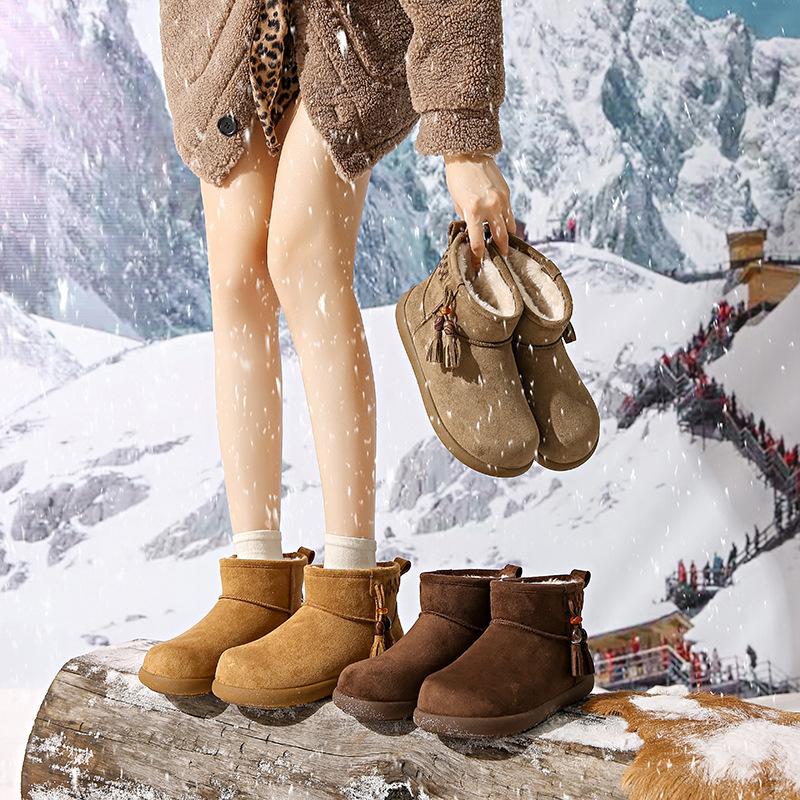 New Martin boots women's winter new retro short boots platform casual versatile Maillard boots women