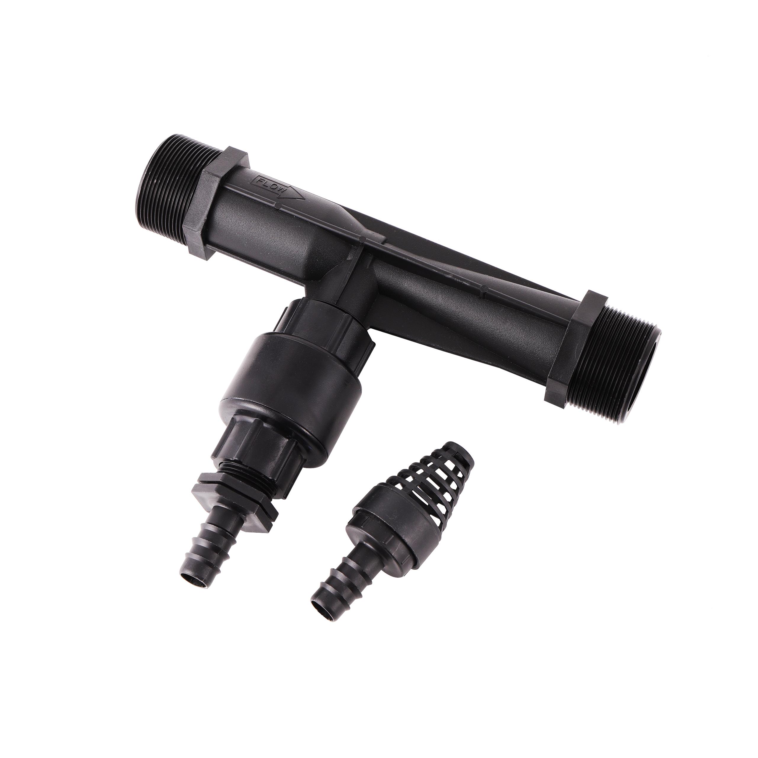 

2 Venturi Fertilizer Injector Garden Agriculture Irrigation Watering Device Patio Lawn Fertigation Equipment 1 Pc 2 Inch чорний