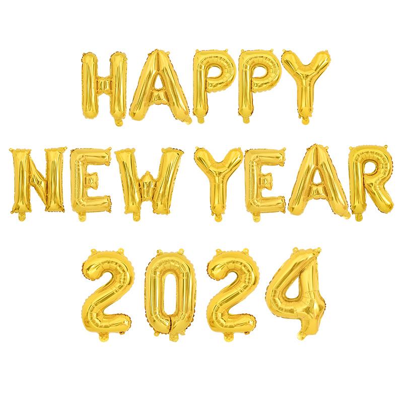 New Year 2024 Number Foil Balloons Happy New Year Eve Party Favors Supplies Garland Photo Props Christmas Decorations Navidad
