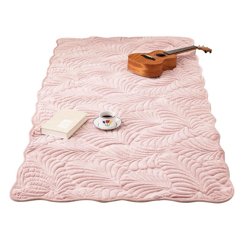 Simple Flannel Winter Thickened Bedroom Mattress Tatami Plush Floor Mat Coffee Table Mat Machine Washable