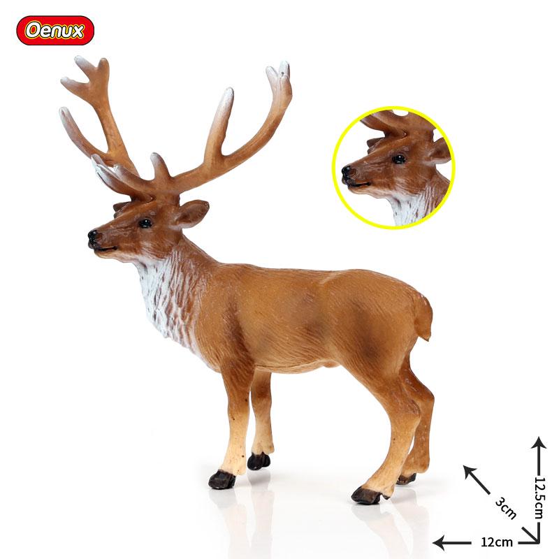 Oenux Simulation Wild Animals Toy Desert Camel Donkey Alpaca Antelope Elk Deer Model Action Figures PVC Decoration Kids Gift