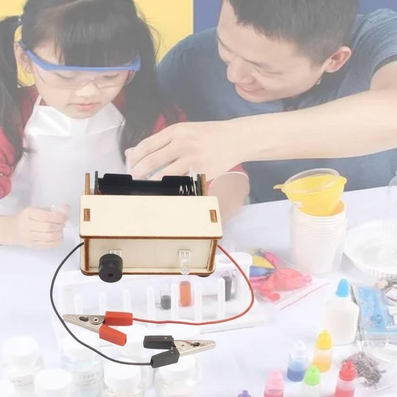 Middle School Fun Diy Conductive Detector Small Making Science Experiment Model Wooden Material