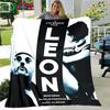 Hot Famous Movies Leon Jean Pattern Blanket Flannel Thin Blanket Portable Home Travel Office Lunch Break Blanket Birthday Gift