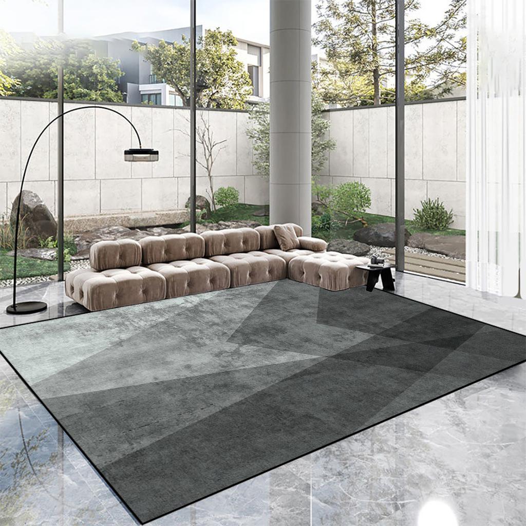 Nordic Geometric Low Pile Carpet Non Slip Living Room Rug 160x230cm Large Area Bedroom Floor Mat