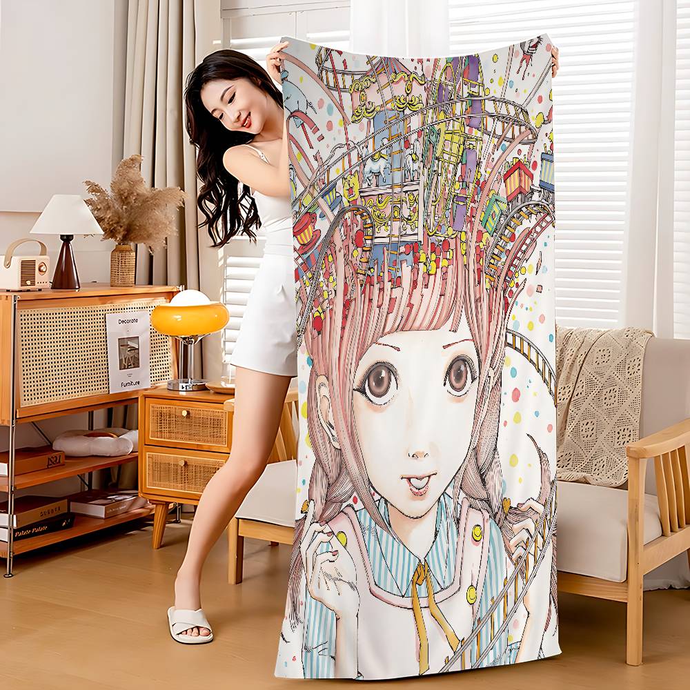 Shintaro Kago Art Horror Anime Beach Swimming Towel Soft Absorbent Washcloth Children's Gifts for Kids Travel Camping Gym