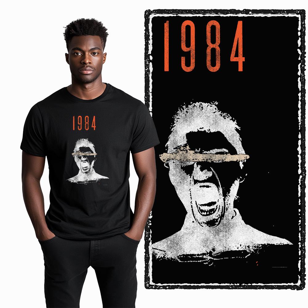 Coolmind X0096 1984 Scream Tee 100% Cotton Exclusive Graphic Men Tshirt Big Size Streetwear T Shirt for Men Tee Shirts