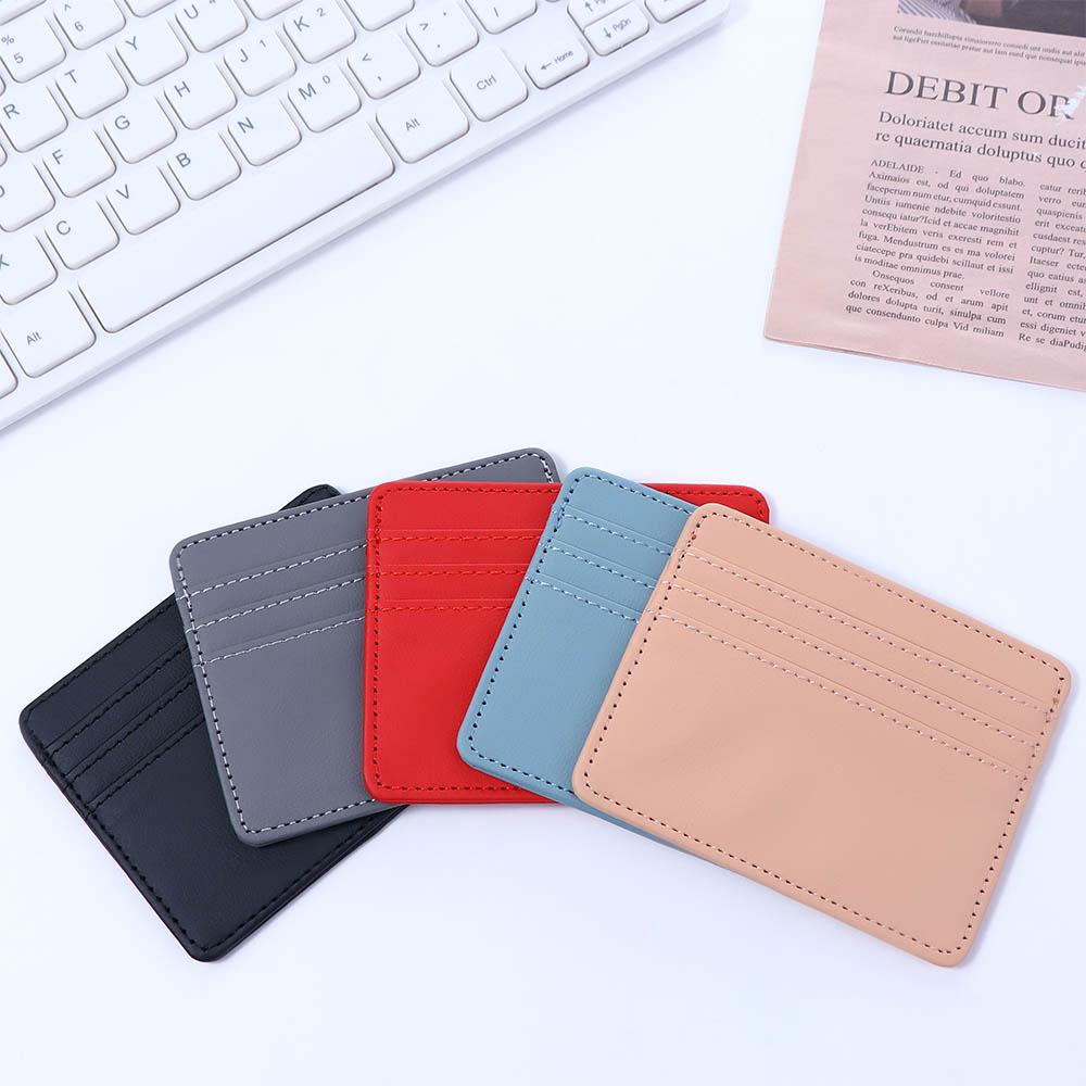 Bank Card Business ID Card Short Purse Slim Billfold Women Men Short Wallet Multi Slot Card Holder