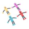 4pcs Plastic Telescopic Toys with Light Telescopic Suction Cup Giraffe Toy Stress Relief Telescopic Giraffe Fidget Toys for Children