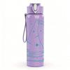 1PC Simple White Witch Magic Hat Print 750ml Color Plastic Sports Water Bottle Leakproof Flip Straw Lid Suitable for Sports Office Home Use