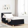 Box Spring Bed with Mattress Black 200 x 90 cm Fabric
