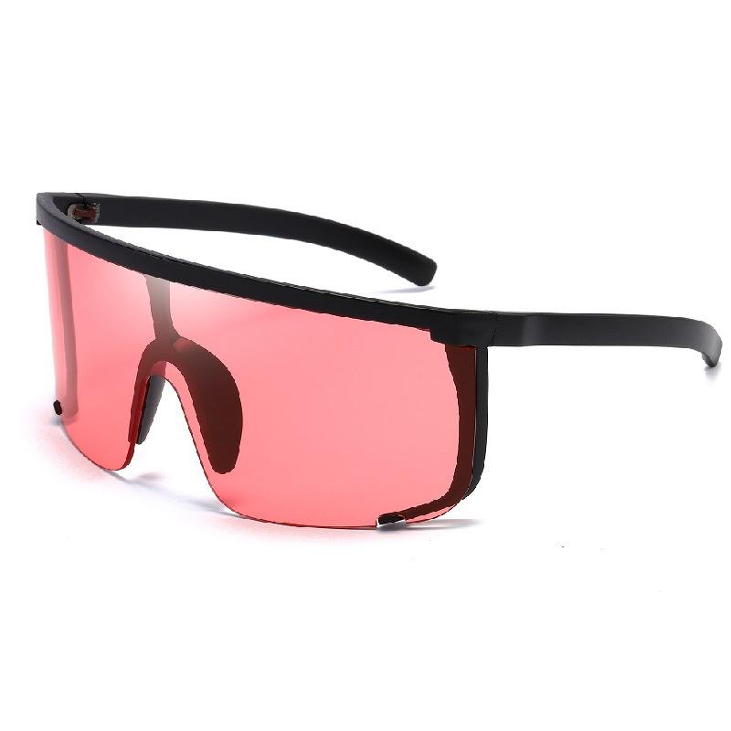 Non-polarized Fashion Integrated Design Large Frame Anti Blue Light Sunglasses Men Women Outdoor Sports Riding Wind Resistant Protection Eyeglasses