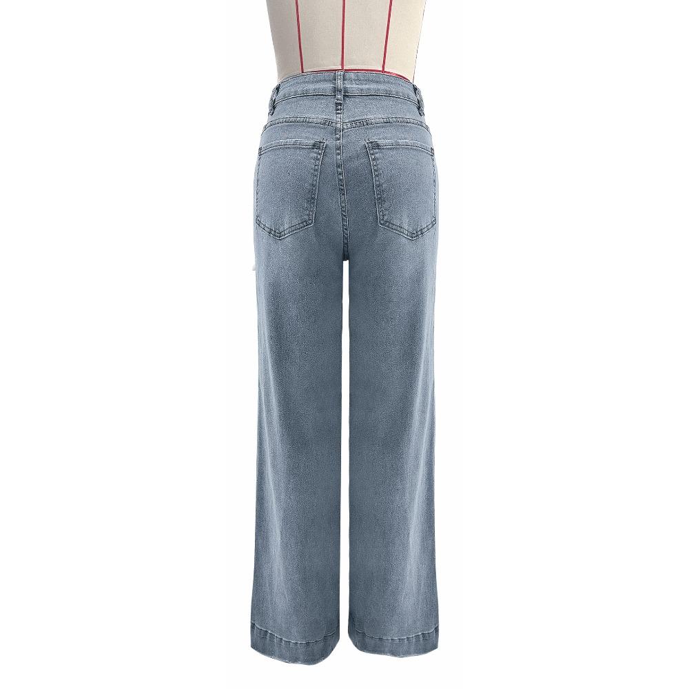 High-waisted Jeans Women's Spring 2025 New Retro Temperament Straight Pants