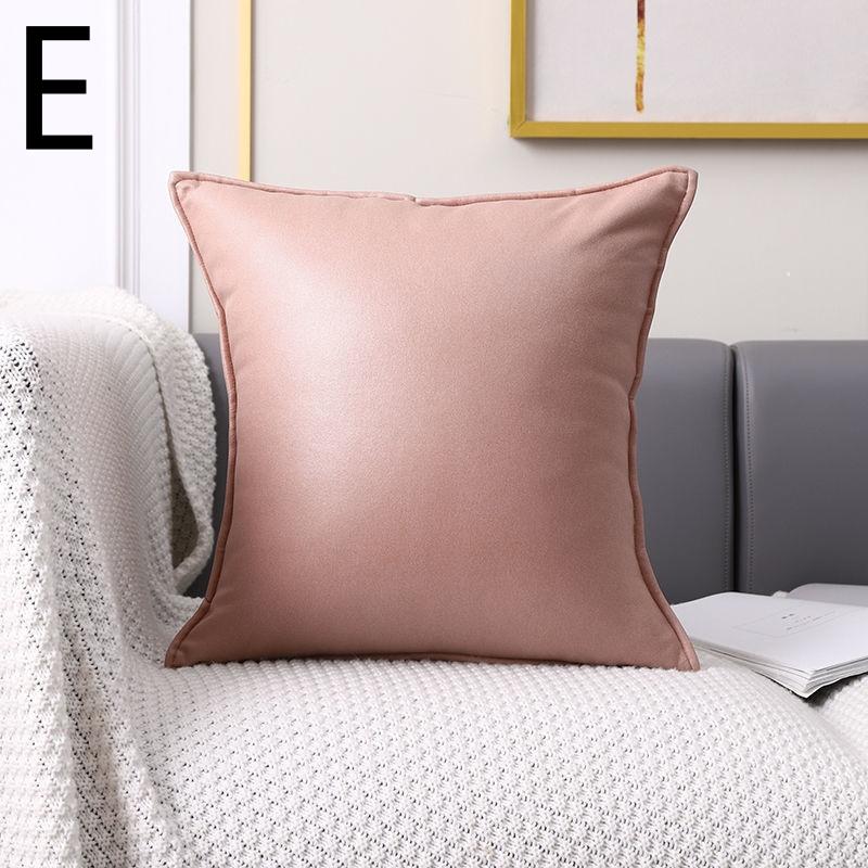 New Solid Color Cushion Cover Candy Color Pillowcase Waterproof Office Sofa Cushion Cover Home Living Room Decoration 45*45 cm