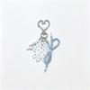 Heart Shape Bag Charm Beaded Bow Heart Pendant Aesthetic Four Leaf Clover Keychain  Daily Use