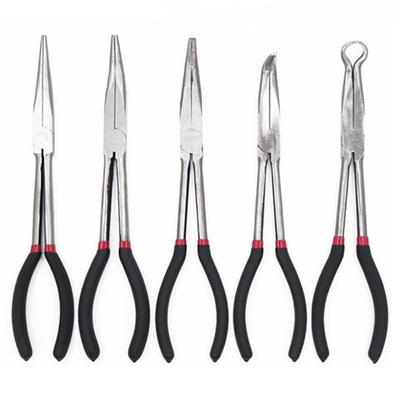 Pinza a becco extra lungo da 11 pollici a forma di O dritta con punta piegata da 25/45/90 gradi