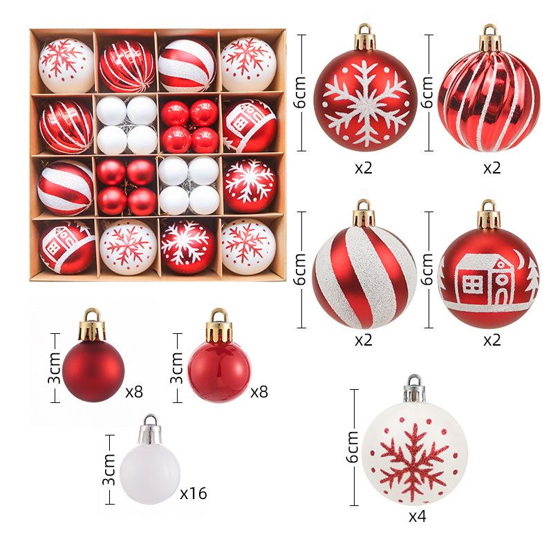 Christmas Decorations 44 Sets Electroplating Painted Balls New Christmas Balls Christmas Tree Pendants Christmas Balls