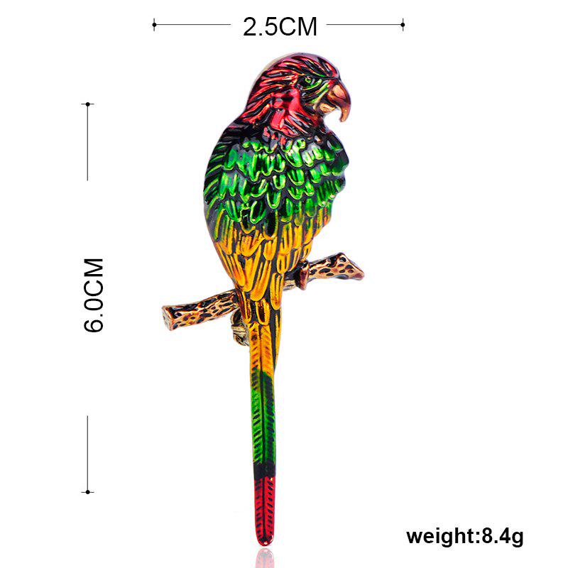 Blucome Broșe retro în formă de pasăre de animale, bijuterii colorate din aliaj de email, femei, eșarfă, pălărie, geantă, haină de buzunar Cele mai bune accesorii cadou Pin