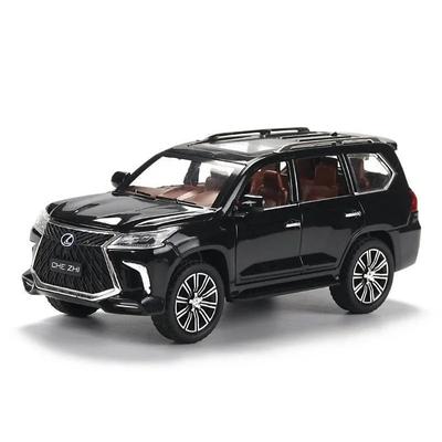 1/24 „Lexus LX570“ lydinio traukiamo automobilio modelis, metalinės žaislinės transporto priemonės su garso šviesa, 6 atviros durys vaikams, dovana su nemokamu pristatymu