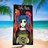 Sally Face Game Bath Towel Microfiber Soft Water Absorbing Breathable For Girl Kids Decorative Cartoon Beach Towel