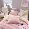 Soft Brushed Microfiber Bedding Set 4PCS Solid Color Minimalist Nordic Style Queen King Size