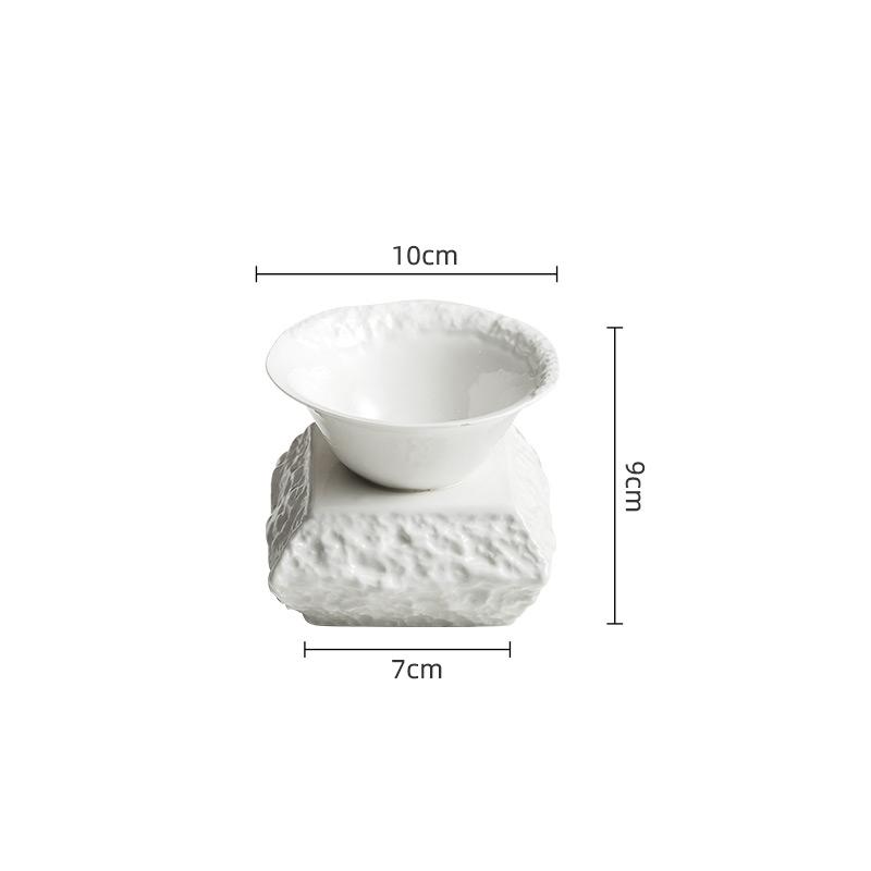 Irregular Shape Ceramic Ramen Noodle Bowl Dinner Plates Soup Pot Restaurant Solid Color Tableware Snack Dessert Plate Salad Bowl