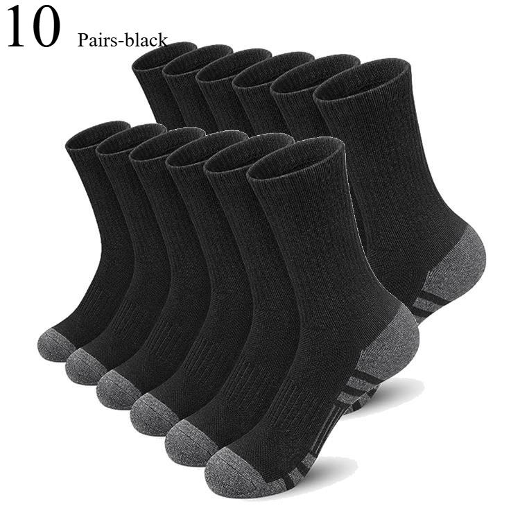 Socks Women Men Mid Tube White Black Crew Running Hiking Dress Female Male School Work Hiking Women Men Sports Sock 10 Pairs