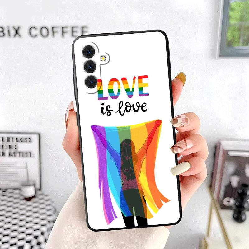 LGBT Rainbow Love Is Love Soft Phone Case for Samsung A17 A37 A57 A16 A26 A36 A56 A15 A25 A35 A55 A14 A24 A34 A54 A13 A23 A33 A5