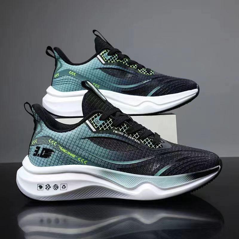 2025 Autumn New Sports Shoes Fashion Trend Soft Sole Lightweight Running Shoes Flying Woven Breathable Youth Men's Shoes
