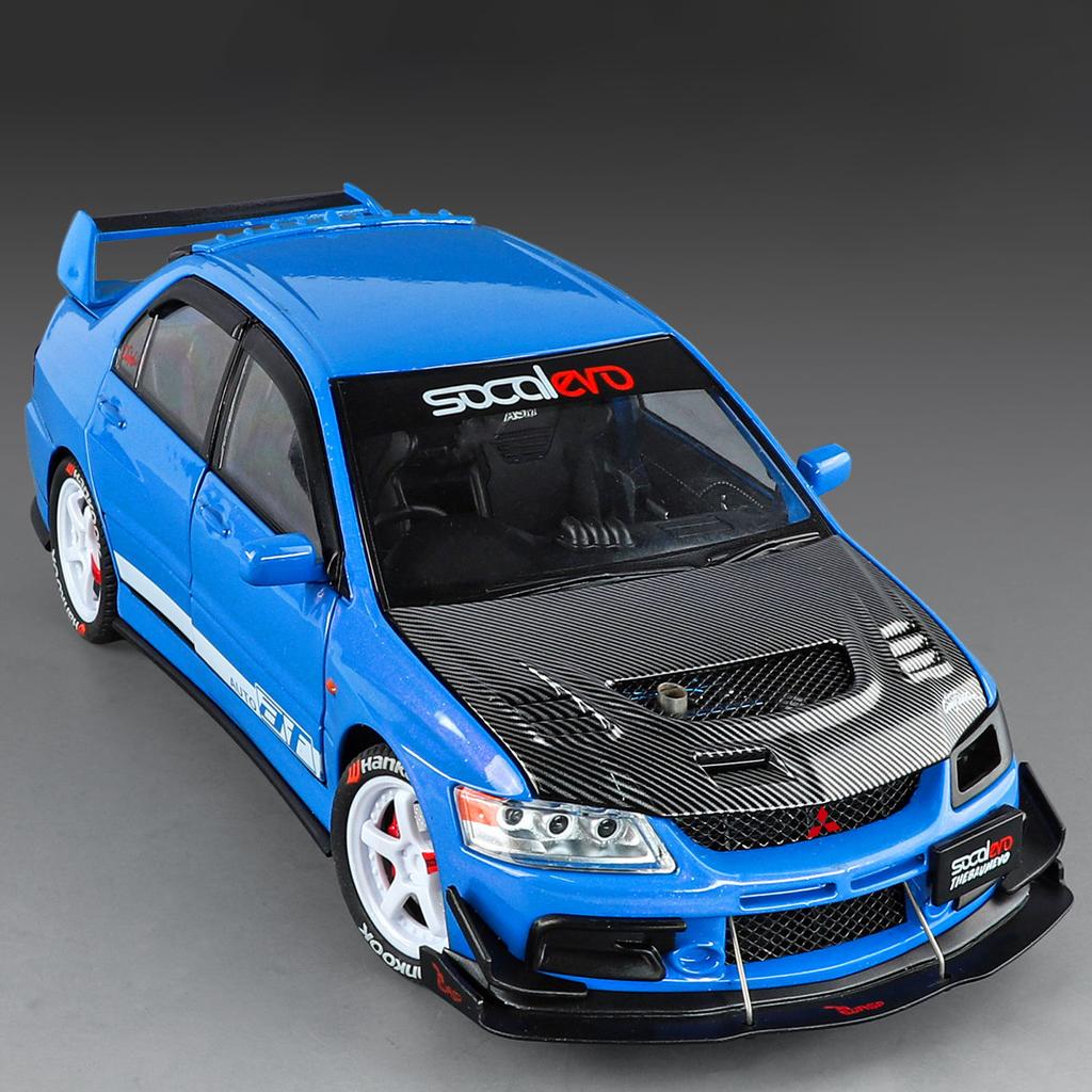 1/24 Mitsubishi Lancer Evolution IX EVO Modified Car Alloy Car Model Sound and Light Children's Toy Collectibles Birthday Gift