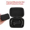 2Pcs Mustache Clip with Protective Case Professional Clarinet Mouthpiece Clips Fits for All Small Shank Trumpet Mouthpieces