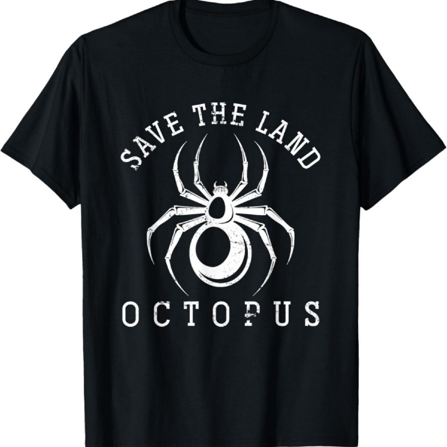 

Спасите Землю Футболка с осьминогом-пауком XXXXXL чёрный