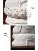 White Ceramic Lotus Guanyin Buddha Statue Incense Burner with Lamp for Home Decor